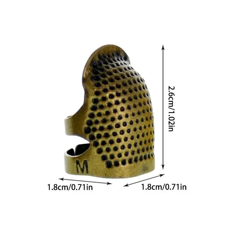 Adjustable Vintage Sewing Thimble Handmade Non Slip Embroidery Ring Finger Holder