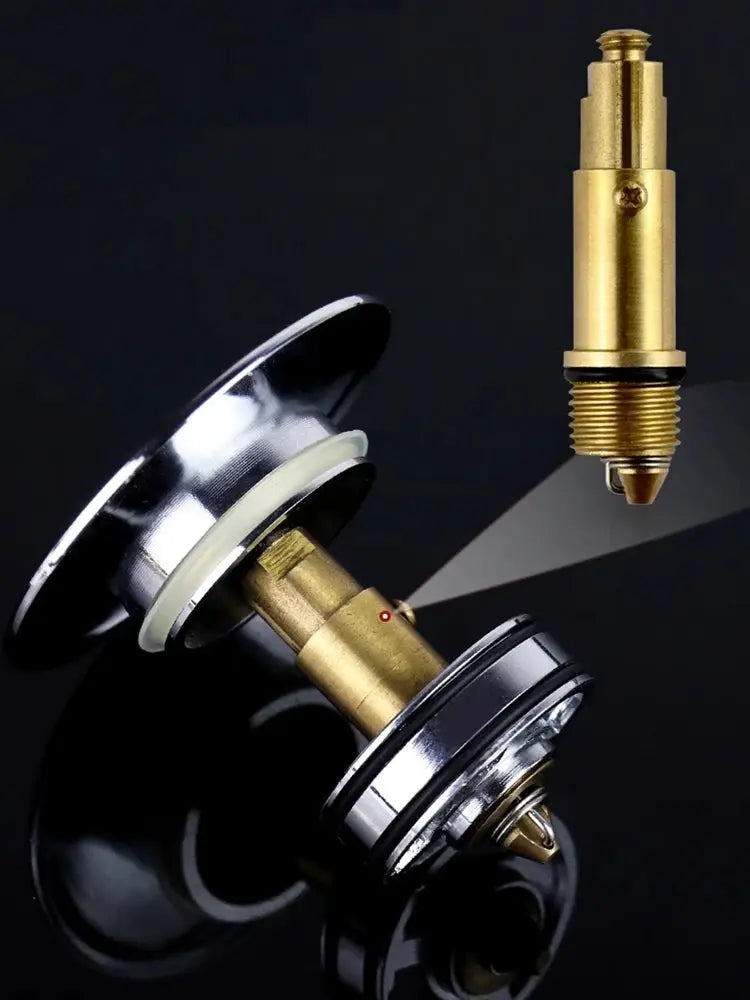 Simples Market brass spring pop-up basin waste plug with bolt-spring mechanism