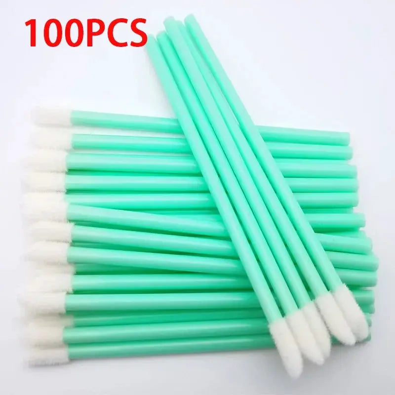 GlamKit 100 Pcs Disposable Cosmetic Brushes Set For Lip Eyelash Extensions Mascara And Lipstick