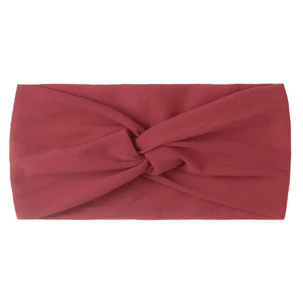 Solid Color Baby Headband for Girls Spring Summer Twisted Knot Design Soft Elastic Hair Accessory Large Size