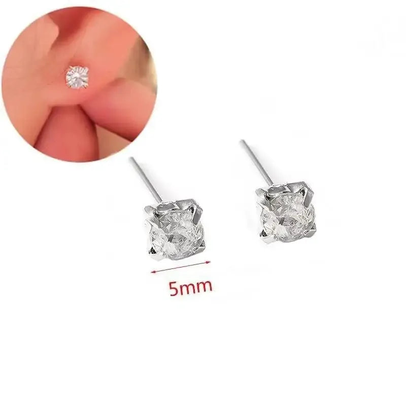 925 Silver Needle Heart Earrings For Women Korean Fashion Crystal Jewelry 2026 Trending Luxury Hoop Earrings
