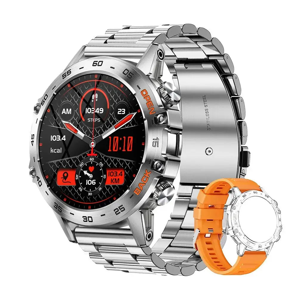 Mevaden Steel 1.39 Bluetooth Call Smart Watch MD52 IP67 Waterproof Fitness Tracker For Android iOS