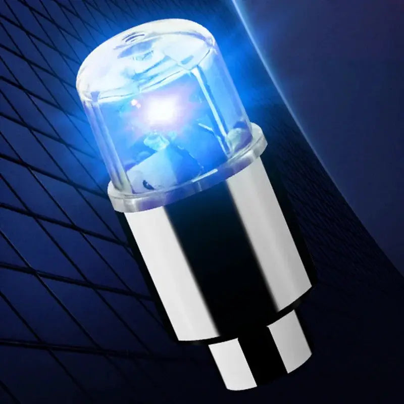 Car LED tire valve light, universal blue ambient lamp for car wheels; Simples Market