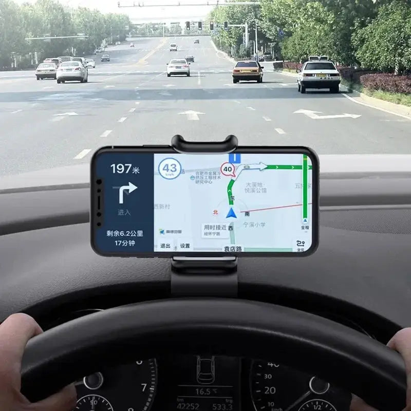 AutoGrip 360 Degree Rotatable Car Phone Holder Universal Dashboard And Rearview Mirror Mount