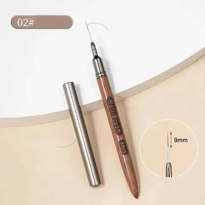 ProNail Craft Wood Handle UV Gel Nail Art Liner Brush for Precision Lines Stripes Flowers and Details