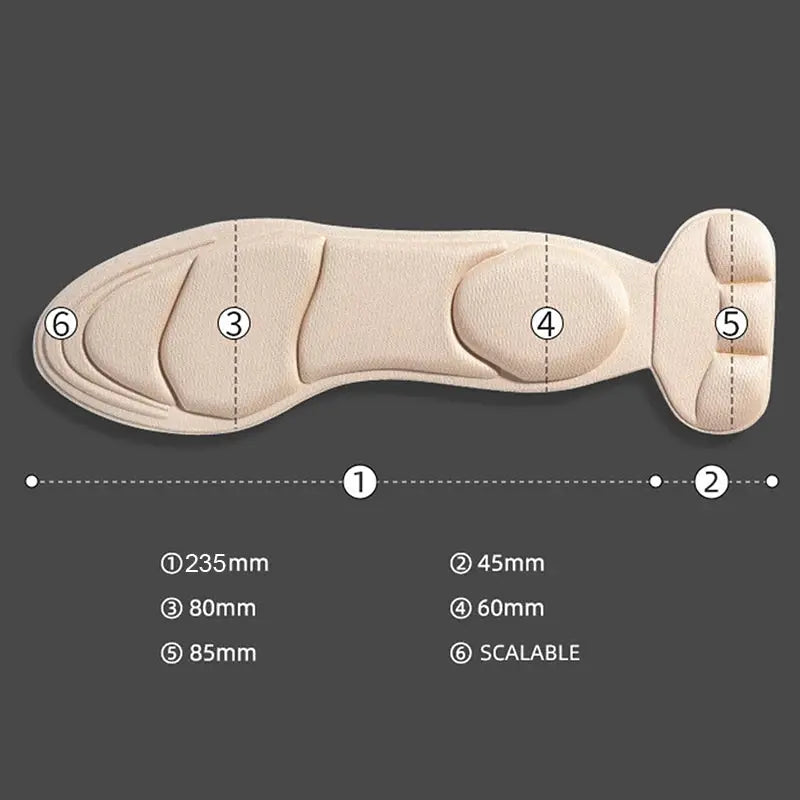 ComfyStep Memory Foam Insoles For Women High Heels Anti Slip Breathable Cushioned Comfort Cutable