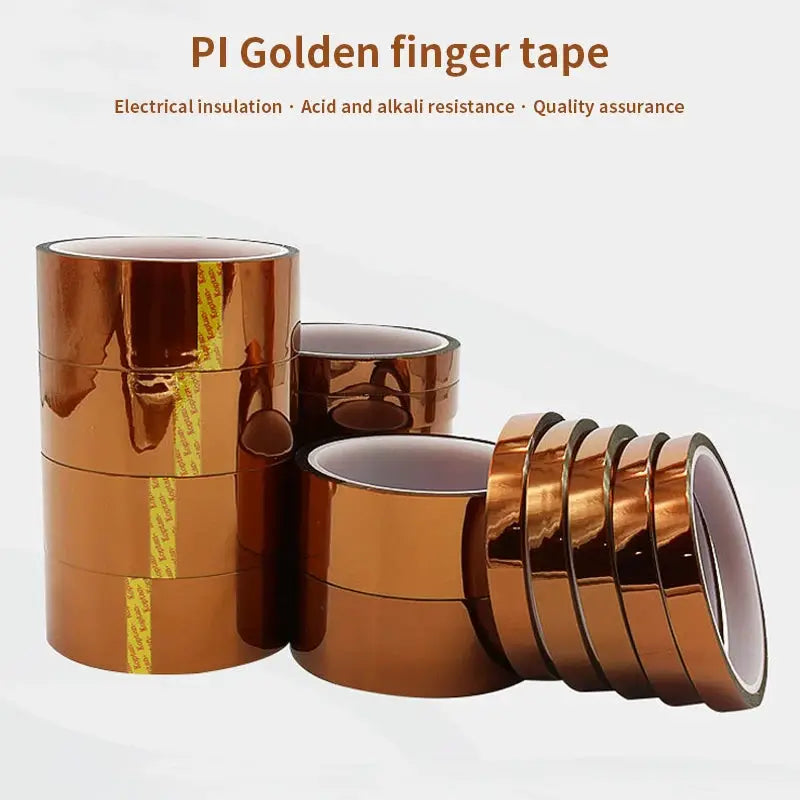 30m Long Gold Finger High Temperature Resistant Polyimide Tape PET Anti Static Lithium Battery Insulation Tape