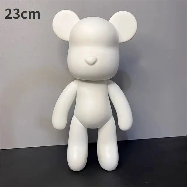DIY Fluid Bear Sculpture Handmade Bearbrick Doll Violent Bear Graffiti Painting Toy Parent Child Gift Home Decoration