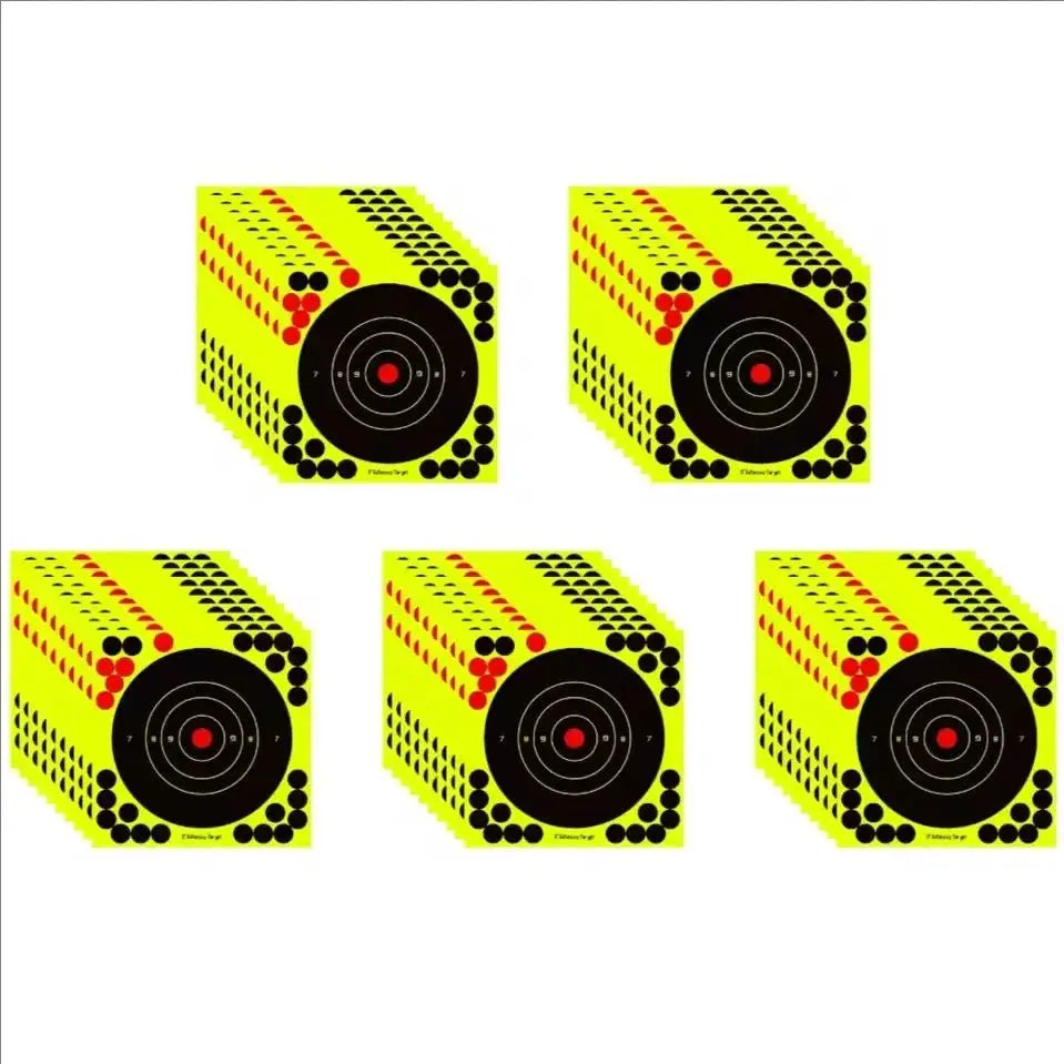 10 To 100 Pack 8 Inch Splatter Target Stickers High Visibility Reactive Paper Targets For Shooting Hunting Training
