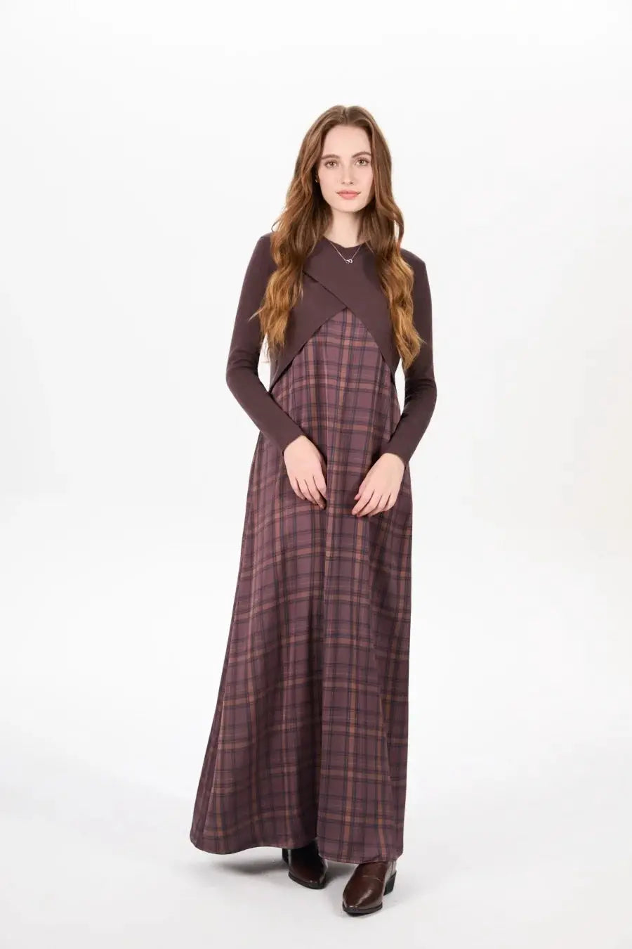 Elegance Satin Slip Dress And Knit Cross Top Set With Adjustable Maxi Floor Length For Timeless Style