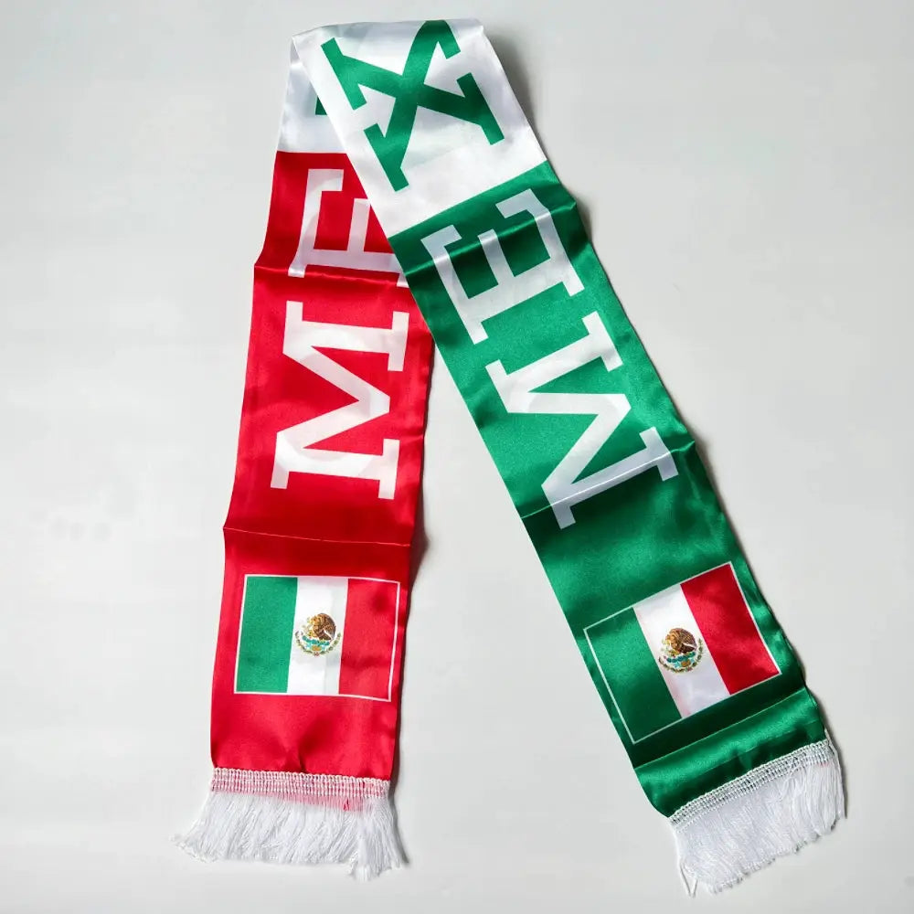Double Sided Satin Scarf Flag USA Mexico Netherlands Iraq Haiti France