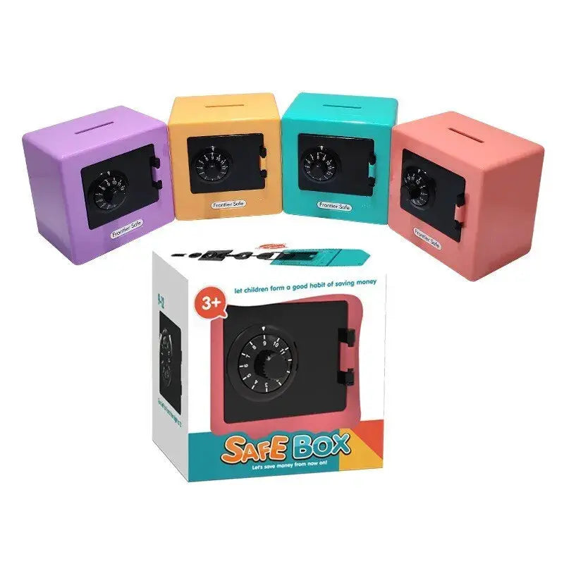 Retro Mini Bank Money Box With Rotating Password Lock Automatic Deposit Saving Coins Perfect Christmas Gift