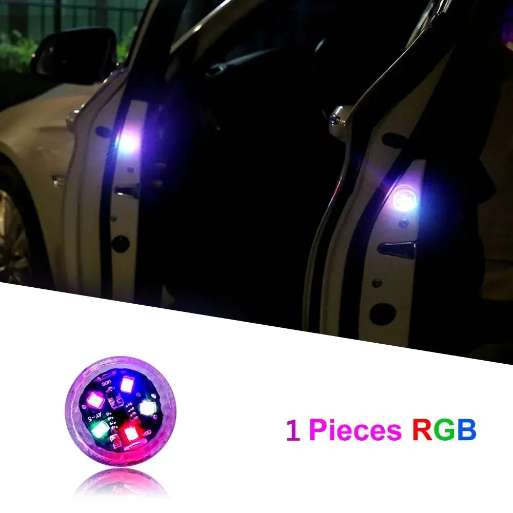 RGB LED car door opening safety light with magnetic sensor, 1 piece