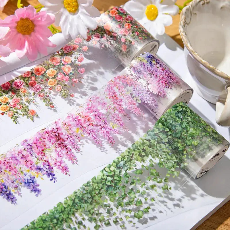 INS Fresh Vine Theme PET Tape Roll For Scrapbooking Diary Adhesive Stickers And Collage Material