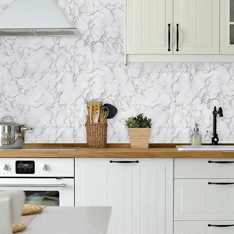 Pearlescent PVC Wallpaper Film Waterproof Self Adhesive Wall Stickers For Kitchen Wardrobe Furniture