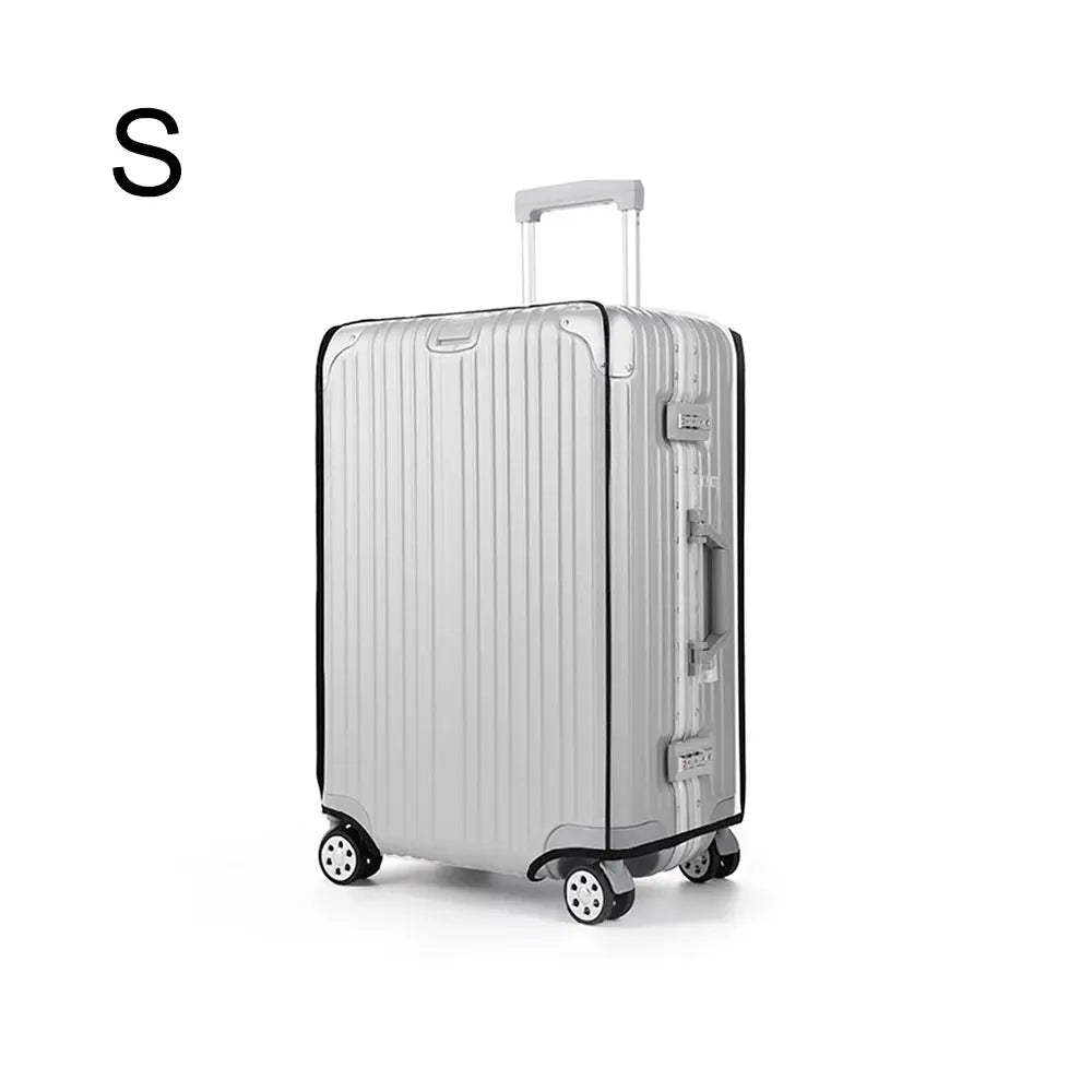 ClearGuard Transparent PVC Luggage Protective Cover Wear Resistant Shield For Travel And Easy Visual Identification