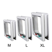 ABS Plastic Cat And Dog Flap Door Four Way Lock Security Flap Door Small Pet Safety Gate