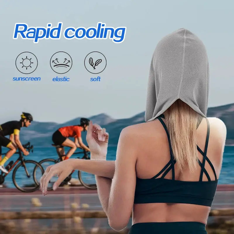 Cooling Hoodie Towel With Evaporative Cool Technology Instantly Cools When Wet Ideal For Sports Fitness Gym