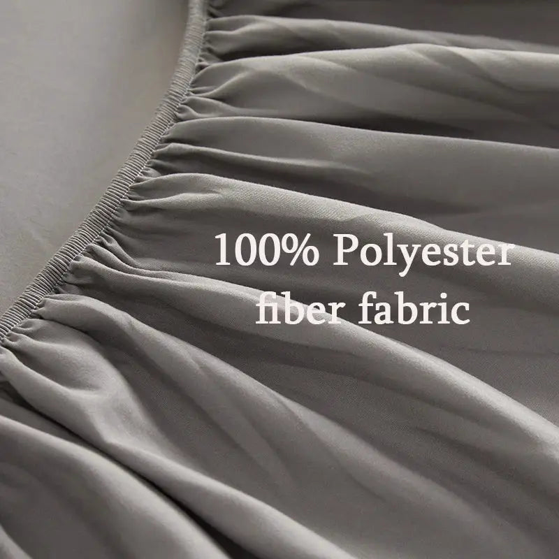 Simples Market 1-piece fitted gray bed sheet, 100% polyester with elasticized edge