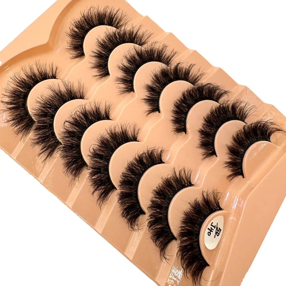 HBZGTLAD 7 Pair Faux Mink Lashes Fluffy Natural Look False Eyelashes Volume Wispy Crossed Thick Fox Eye Cat Eye