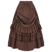 Mythic Wardrobe Victorian Ruffled High Waisted Long Skirt Steampunk Gothic Vintage Costume Ready