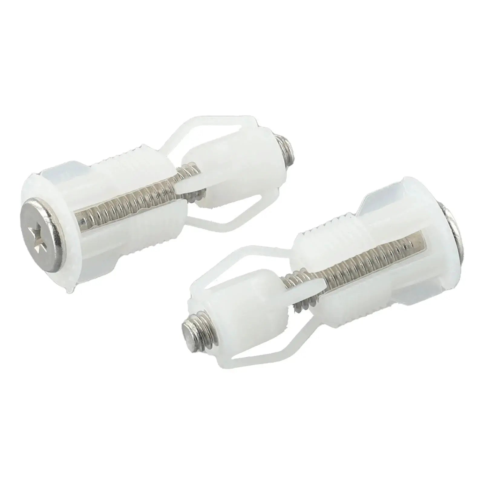 Top-fix toilet seat screws kit by Simples Market, white plastic, 2pcs