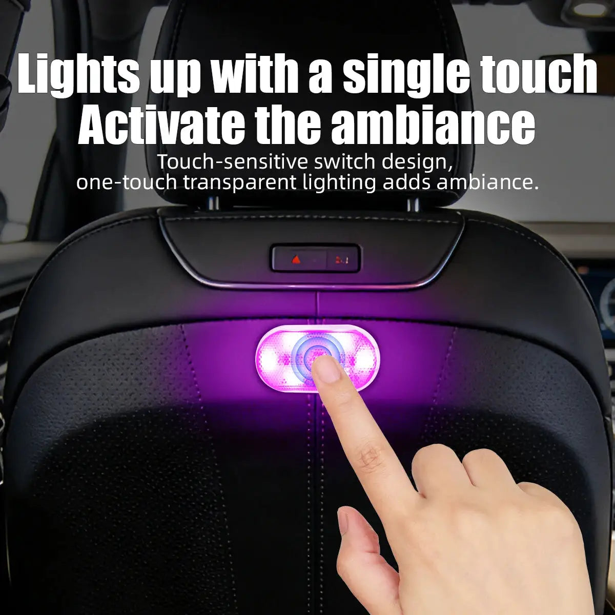 LED Touch Light USB Rechargeable 5V 6LED Mini Car Interior Lamp With Touch Sensor RGB Reading Lamp