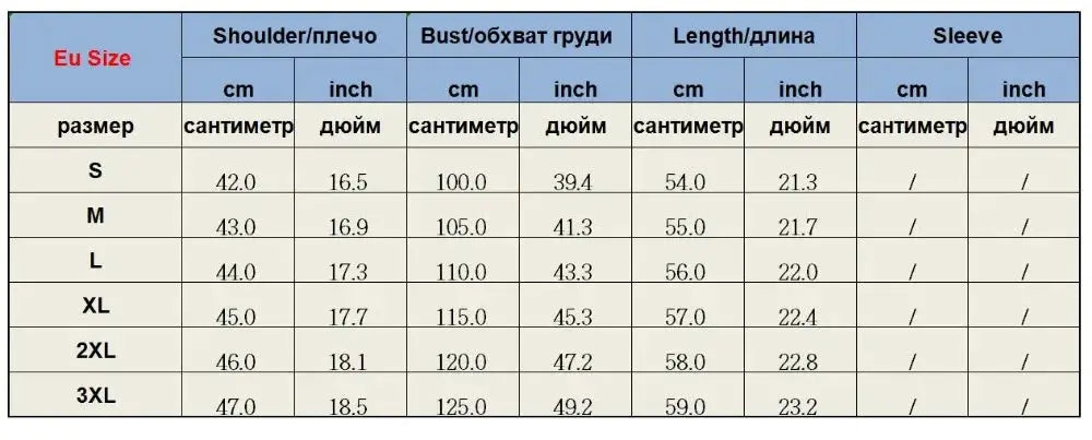 Mens Gothic Vest Costume size chart by Simples Market; S-3XL shoulder, bust, length and sleeve measurements (cm/in).