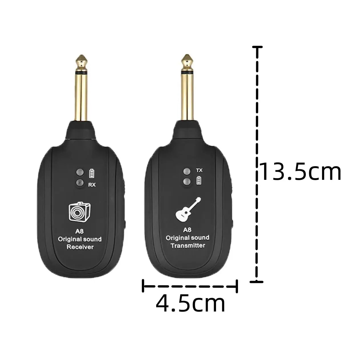Miwayer A8 Wireless Guitar System 4 Channel Transmitter Receiver For Electric Guitar Bass Violin