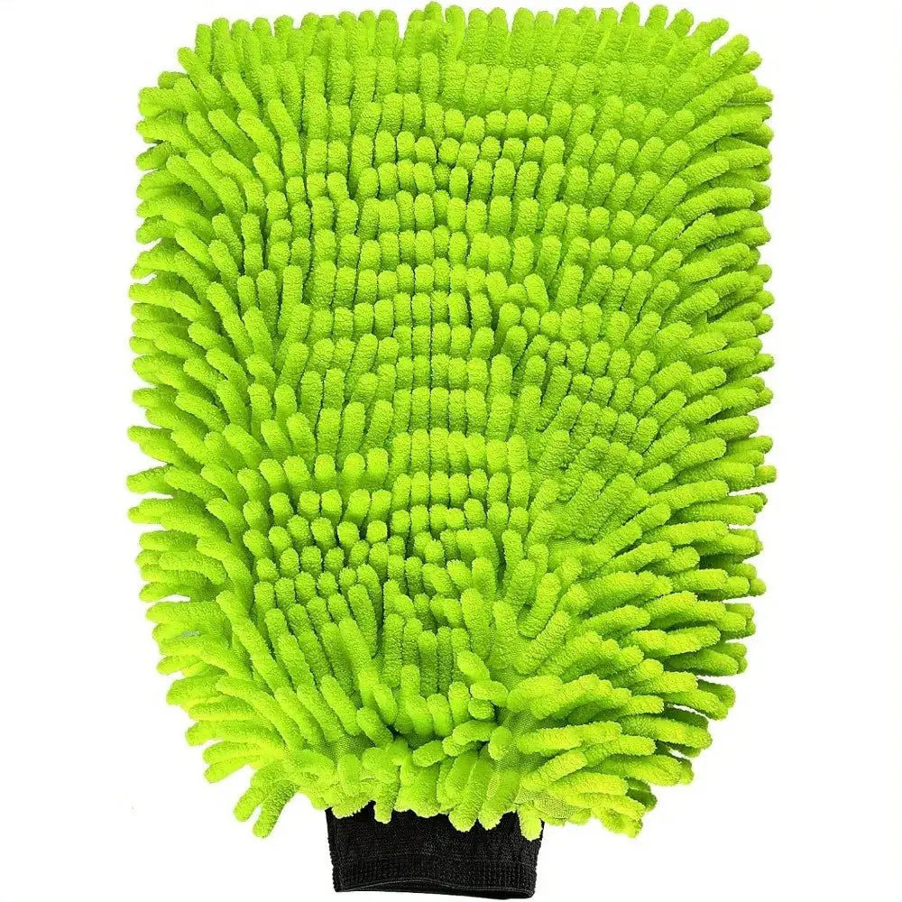 AutoShine Microfiber Car Wash Gloves Scratch Free And Lint Free Double Sided For Safe Vehicle Cleaning