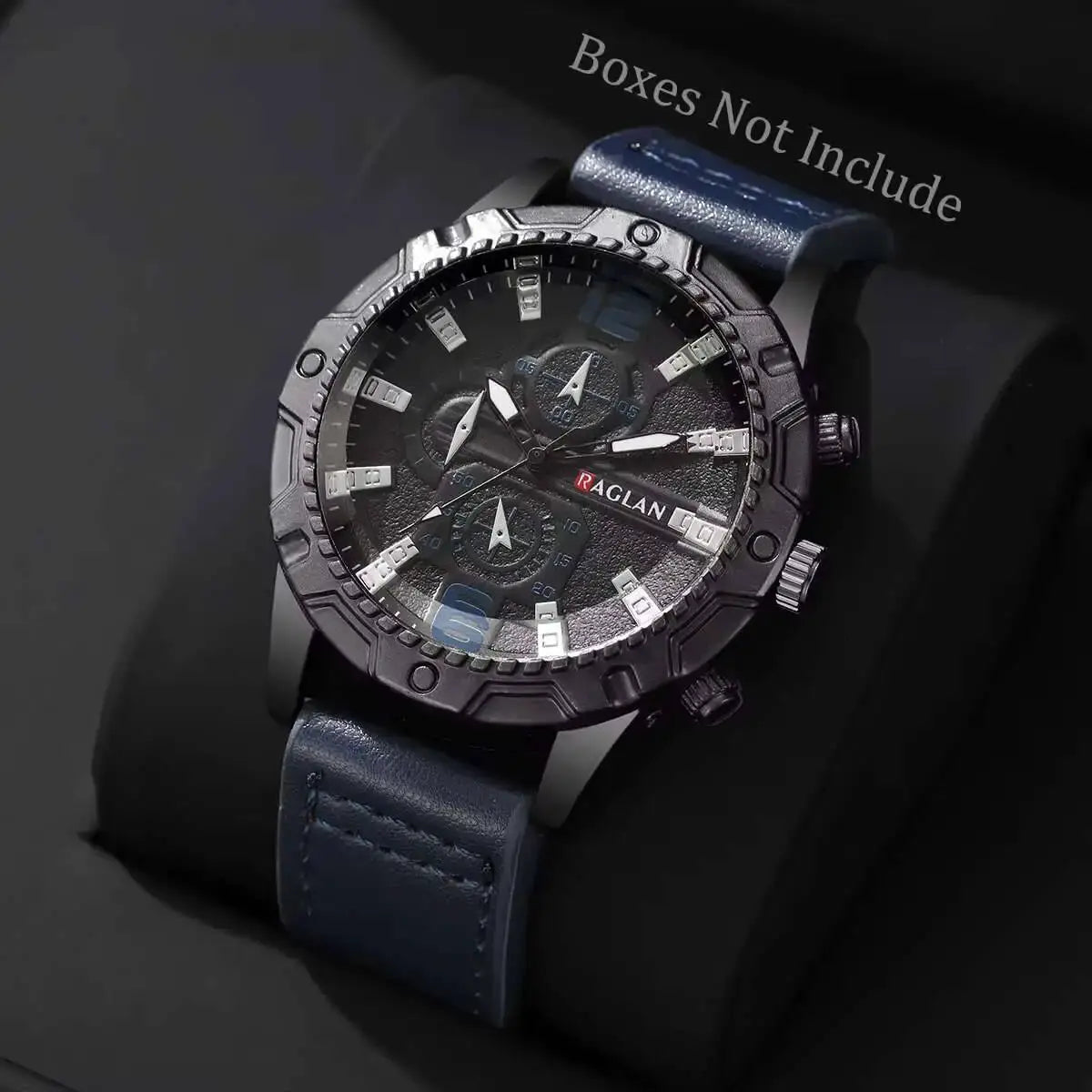 Mens Leather Strap Quartz Watch Large Dial Casual Sports Wristwatch With Arabic Numeral Markers