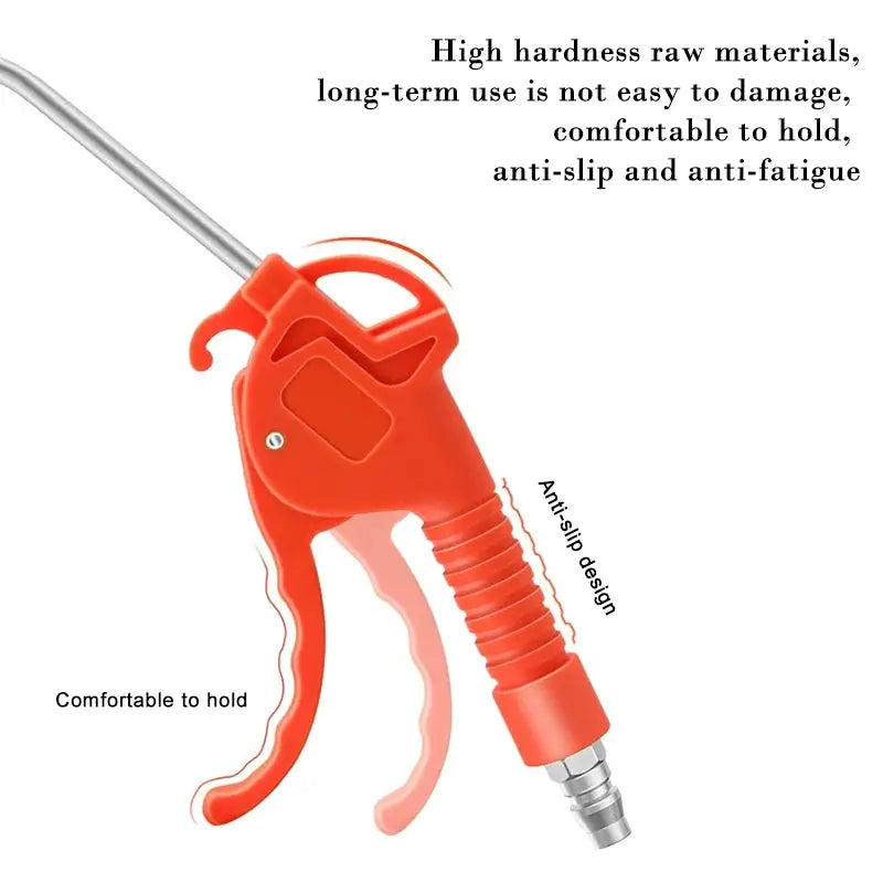 Air Blow Gun High Flow For Compressor With Angled Bent Nozzle Short Style Pneumatic Tool Three Colors Available