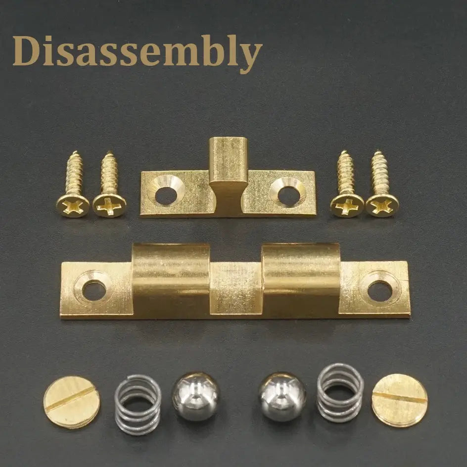 Simples Market cabinet door catch set, solid brass adjustable spring ball latch with screws (40–70mm)