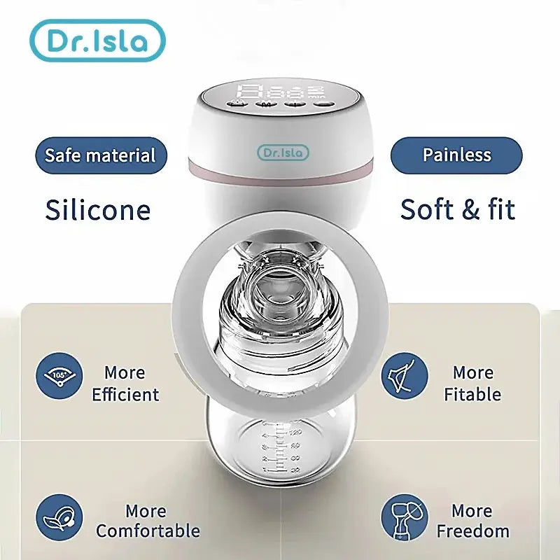 Dr Isla Intelligent Integrated Electric Breast Pump With High Suction Quiet Portable Painless Postpartum Milk Expression