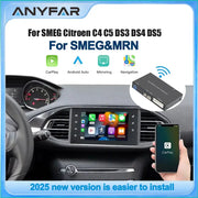 Wireless CarPlay Android Auto interface for Peugeot Citroën SMEG MRN head units by Simples Market