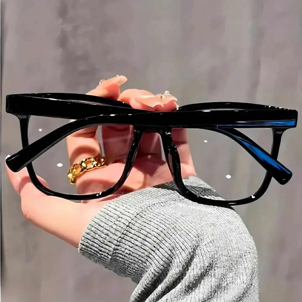 GlareGuard 3 Pairs Universal Fashion Glasses Set Square Frames Blue Light Blocking Lenses