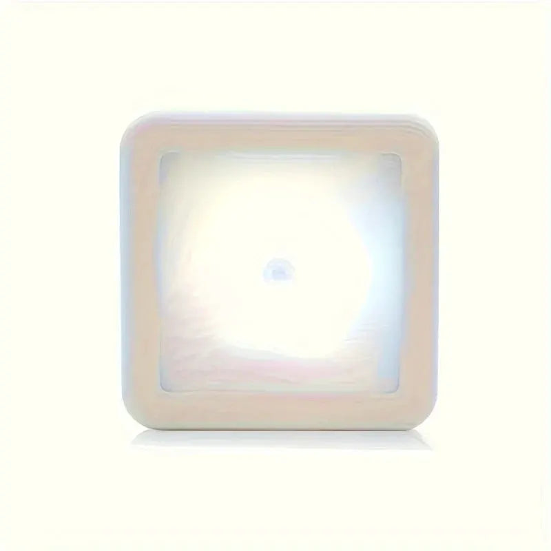 Motion sensor LED night light, square white wireless wall lamp for closet, cabinet, and stairs