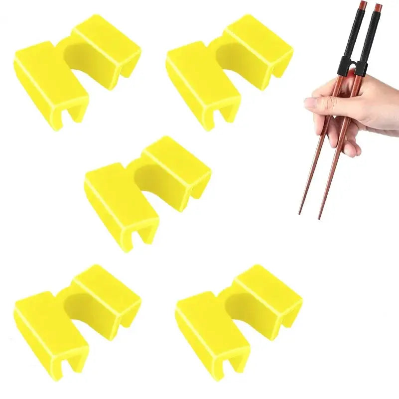 5 Pack Reusable Chopstick Helpers Training Hinges for Adults and Kids Beginner Practice Connector