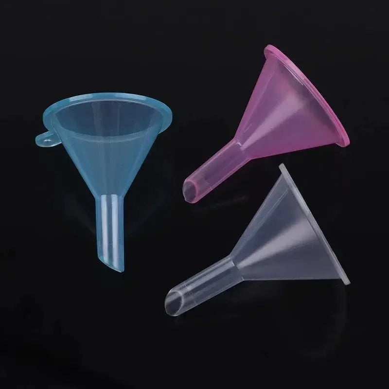 100 Pieces Plastic Small Funnels For Perfume And Essential Oils Mini Liquid Transfer Tools For Narrow Neck Bottles