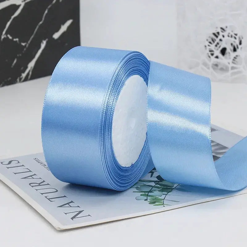 22 Meters Satin Ribbon Assorted Colors 6mm Wide 100 Percent Polyester Gift Wrap Craft Bow