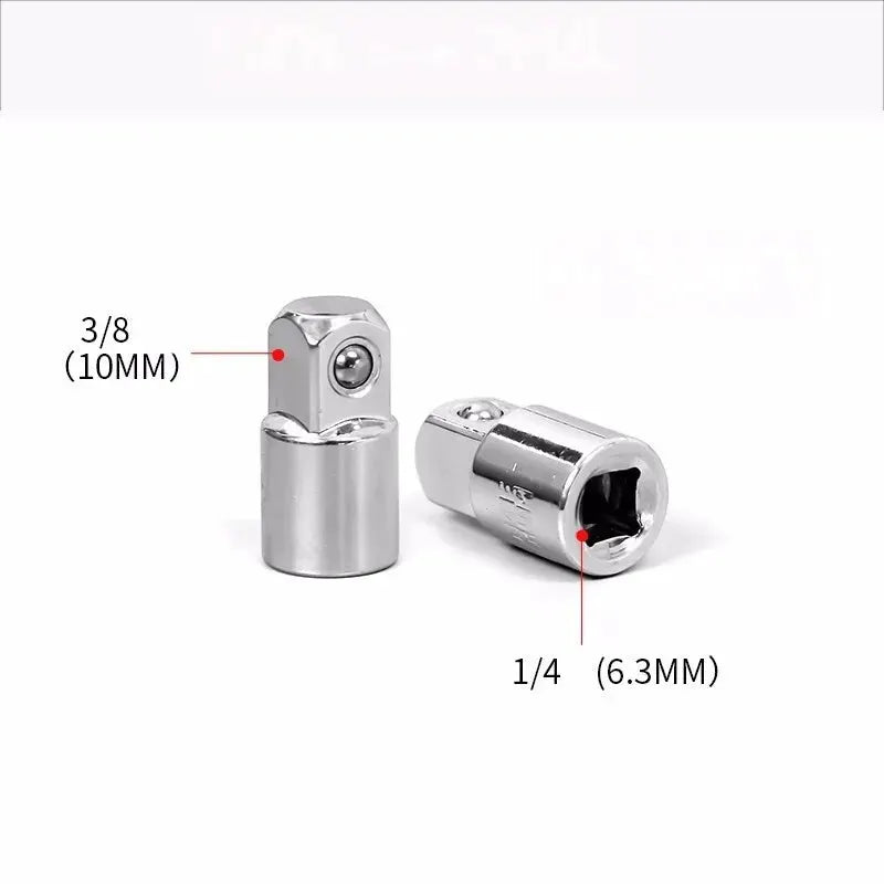 Chrome Vanadium Ratchet Wrench Adapter Sleeve For Quarter Inch Three Eighths Inch And Half Inch Drive Socket Converter