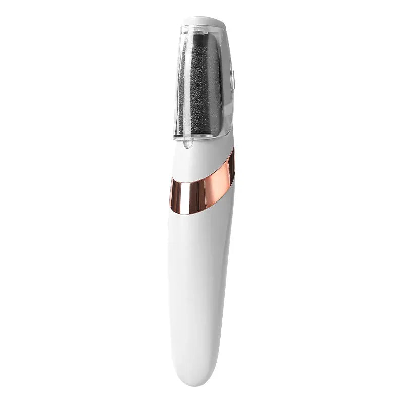 HOMEFISH electric foot grinder by Simples Market, white body with rose-gold accent, callus remover.
