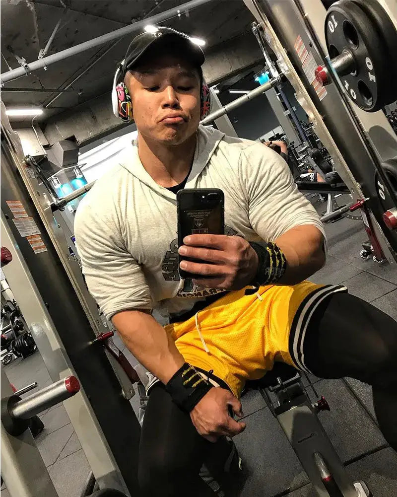 Men's basketball shorts in bright yellow mesh, quick-dry gym wear for summer workouts