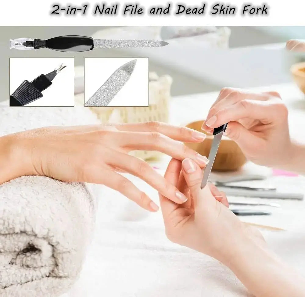 Stainless Steel Pedicure Kit 8 In 1 Professional Foot Care Set With Callus Remover And Dead Skin Rasp