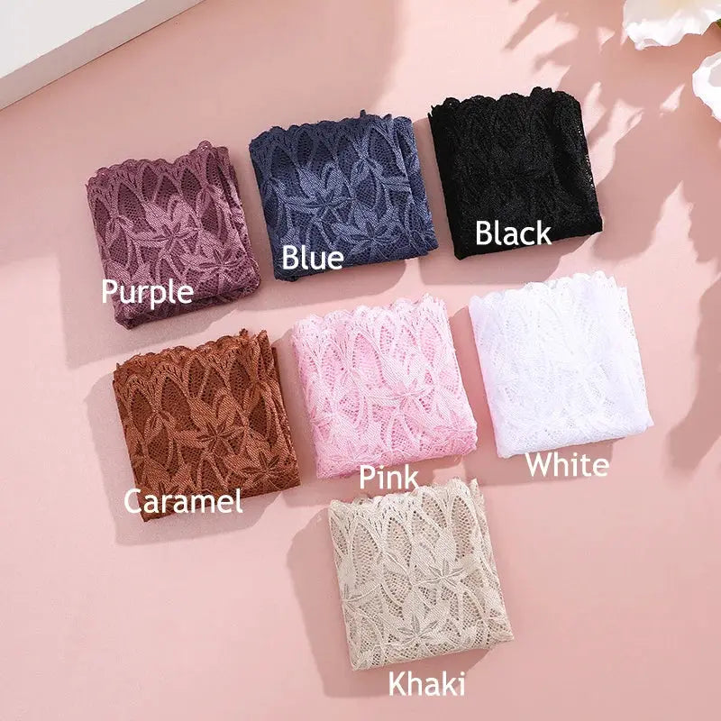 Women's floral lace panties set by Simples Market, 7 assorted colors (purple, blue, black, caramel, pink, white, khaki)