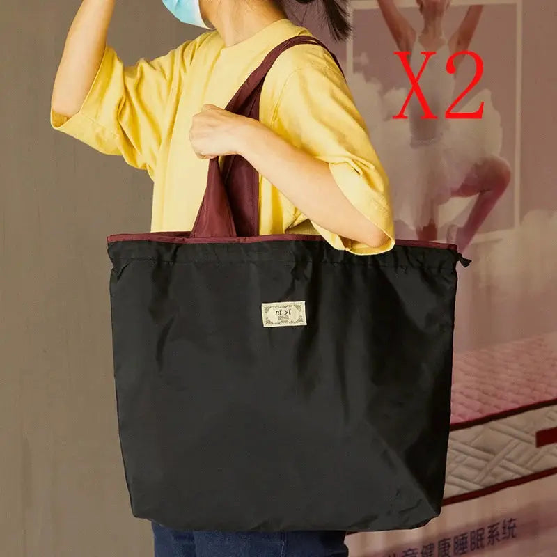 EcoCarry Reusable Shopping Bag Large Capacity Foldable Drawstring Tote Eco Friendly Convenience For Casual Shopping