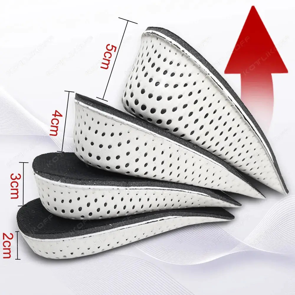 StrideBoost Height Increase Insoles Breathable EVA Memory Foam For Invisible 2 To 5 Centimeters Elevation