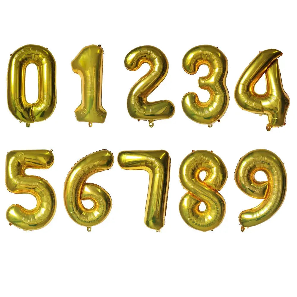 32 Inch Purple Number Balloons Foil For Birthday Party Decoration 1 2 3 Years Old
