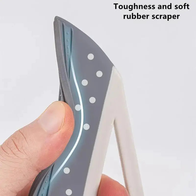 Simples Market 180° rotatable rubber broom with gray silicone mop for floor cleaning