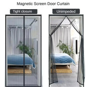 Automatic Magnetic Screen Door Curtain Mosquito Net For Window And Door Breathable Polyester Fiber Fly Screen With Ventilation